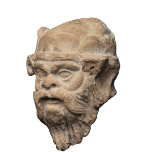 Greek head of a satyr with long beard, c.late 5th-4th century BC