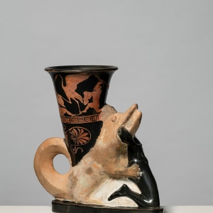 Greek red-figure plastic vase, Athens, c.470-450 BC, attributed to Sotades