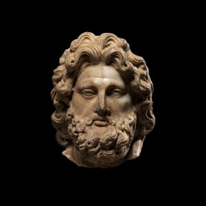 Roman head of a bearded god, c.2nd century AD