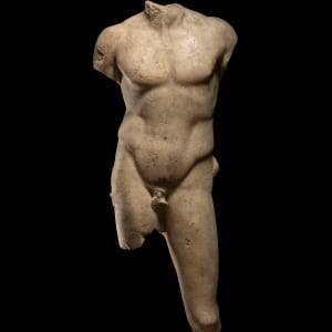 Roman life-size marble torso of a youth, c.2nd century AD