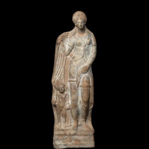 Greek statuette of Aphrodite and Eros, Hellenistic, c.1st century AD