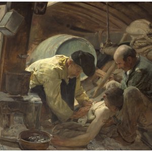 Ana María Giménez Cerra (Spanish, b.1900-?), Study of a Fisherman for the painting 'Trabajadores del Mar'', c.1925