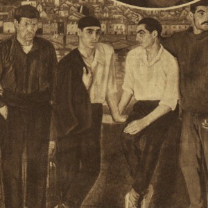 Ana María Giménez Cerra (Spanish, b.1900-?), Study of a Fisherman for the painting 'Trabajadores del Mar'', c.1925