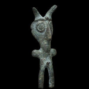 Piravend male horned figure, Iran, Luristan region, c.1000-750 BC