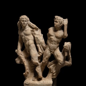 Greek limestone sculptural group, Tarentum, c.3rd-2nd century BC