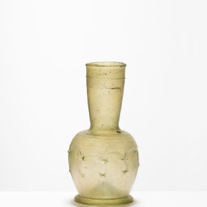 106. Late Roman-early Byzantine clear, pale olive green flask, c.6th-7th century AD