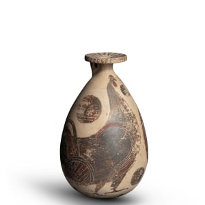 Etrusco-Corinthian alabastron with cockerels, Etruria, c.590-580 BC, Group of the American Academy Painter