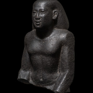 Egyptian bust of Djed-Hor-Iuf-Ankh, Late Dynastic Period, 26th Dynasty, c.664-525 BC