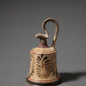 Greek white-ground oinochoe, Corinth, early 4th century BC