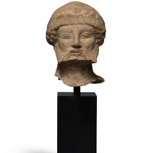 Greek head of a bearded male, South Italy, Medma, second quarter of the 5th century BC