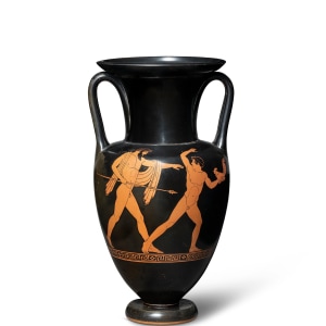 Greek red-figure Nolan amphora of Zeus and Ganymede, Athens, c.455-450 BC, attributed to the Achilles Painter (Oakley)