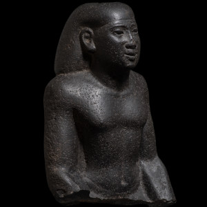 Egyptian bust of Djed-Hor-Iuf-Ankh, Late Dynastic Period, 26th Dynasty, c.664-525 BC