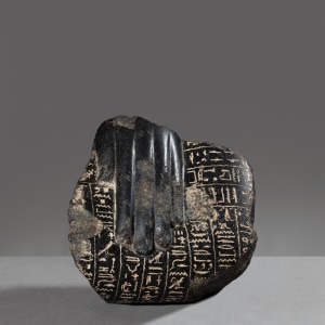 Egyptian healing block statue fragment, Late Dynastic Period, c. 4th century BC
