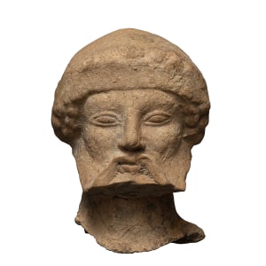 Greek head of a bearded male, South Italy, Medma, second quarter of the 5th century BC