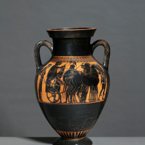 Greek black-figure belly amphora with Herakles, Athens, c.530 BC, Antimenes Painter