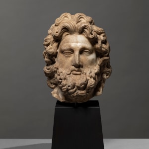 Roman head of a bearded god, c.2nd century AD