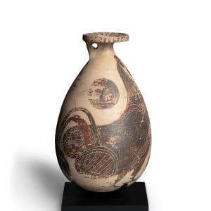 Etrusco-Corinthian alabastron with cockerels, Etruria, c.590-580 BC, Group of the American Academy Painter