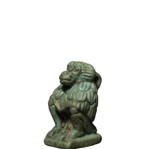 Egyptian amulet of Thoth as a seated baboon, Third Intermediate Period, 21st-25th Dynasty, c.1069-656 BC