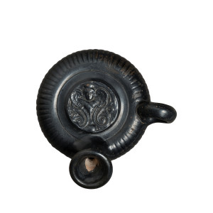 Greek black-glaze guttus, South Italy, c.4th century BC