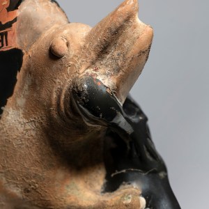 Greek red-figure plastic vase, Athens, c.470-450 BC, attributed to Sotades