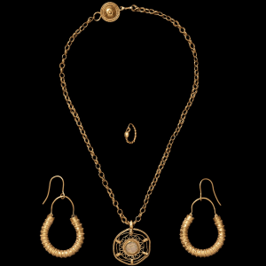 68. Roman decorated hoop earrings , c.2nd century AD