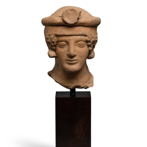 Greek head of a woman with diadem, South Italy, Medma, third quarter of the 5th century BC