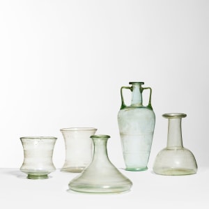 23. Roman decanter with wheel-cut lines, c.4th century AD
