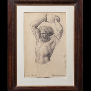 Louis Janmot, Study of a man for the painting 'Martyr of Saint Étienne', in the church of Saint-Etienne-du-Mont in Paris.,...