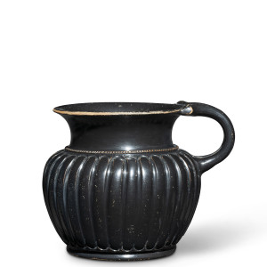 Greek black-glaze ribbed mug, Pheidias Type, Athens, c.440-420 BC
