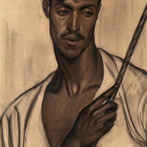 Ana María Giménez Cerra (Spanish, b.1900-?), Study of a Fisherman for the painting 'Trabajadores del Mar'', c.1925