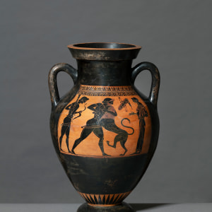 Greek black-figure belly amphora with Herakles, Athens, c.530 BC, Antimenes Painter