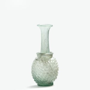 88. Roman clear-blue grape flask, Syro-Palestinian, 2nd-3rd century AD