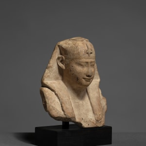 Egyptian sculptor’s model of a royal bust, Late Dynastic Period, 30th Dynasty-Ptolemaic Period, c.380-30 BC