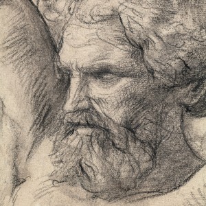 Louis Janmot, Study of a man for the painting 'Martyr of Saint Étienne', in the church of Saint-Etienne-du-Mont in Paris.,...