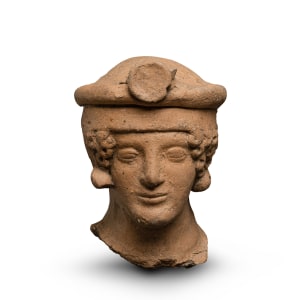 Greek head of a woman with diadem, South Italy, Medma, third quarter of the 5th century BC