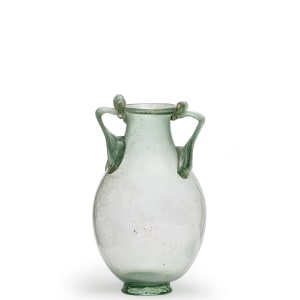 32. Roman clear, pale green amphora, Western Empire, c.2nd-3rd century AD