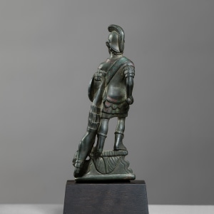 Roman sculptural dagger hilt showing Mars Ultor, Gaul, c.1st-2nd century AD