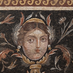 Roman mosaic with Eros hunting a stag, c.3rd-4th century AD