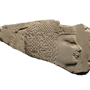 Egyptian sculptor's trial piece fragment, Late Dynastic Period, neo-Memphite, 30th Dynasty, c.380-343 BC