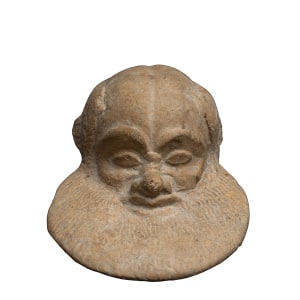 Greek head of a satyr with spade-shaped beard, Corinth, c.mid 5th-4th century BC