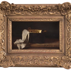 COPPER POT AND WHITE CLOTH