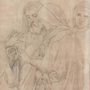 THE MARRIAGE OF THE VIRGIN (MARIAGE DE LA VIERGE), Cartoon for the Lady Chapel in St. Vincent de Paul, Paris