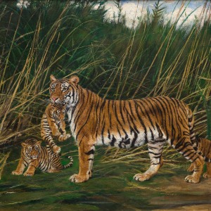 TIGRESS TENDING HER YOUNG