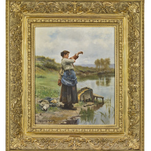 YOUNG LAUNDRESS (JEUNE FILLE METTANT CARACO)