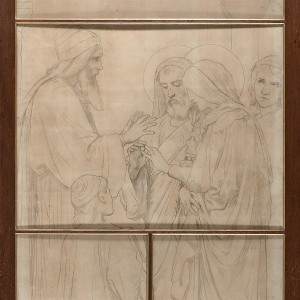 THE MARRIAGE OF THE VIRGIN (MARIAGE DE LA VIERGE), Cartoon for the Lady Chapel in St. Vincent de Paul, Paris