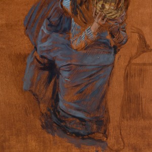PREPARATORY STUDY FOR THE SEATED WOMAN IN INNER VOICES (THE RUINS)