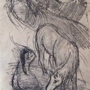 Paul Gauguin, Studies of a Horse and Kneeling Woman, 1901-02