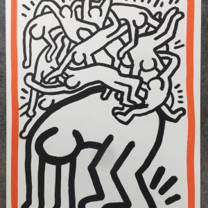 Keith Haring, Fight AIDS Worldwide *SOLD*, 1990