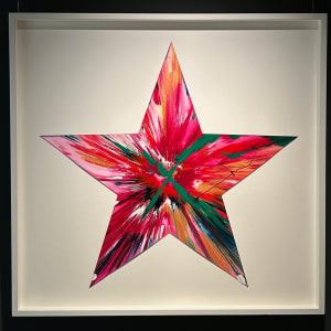 Damien Hirst, Star (original HAND SIGNED spin painting on paper) , 2009