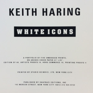 Keith Haring, White Icons, Batman (untitled) *SOLD*, 1990